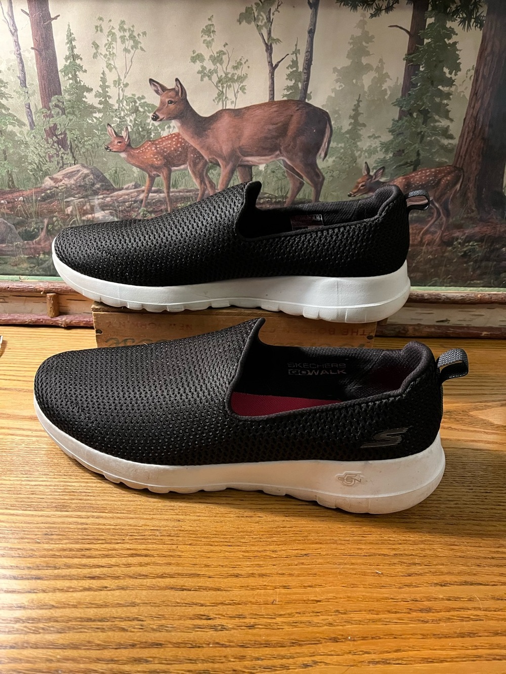 Skechers Black Slip-On Mesh Sneakers